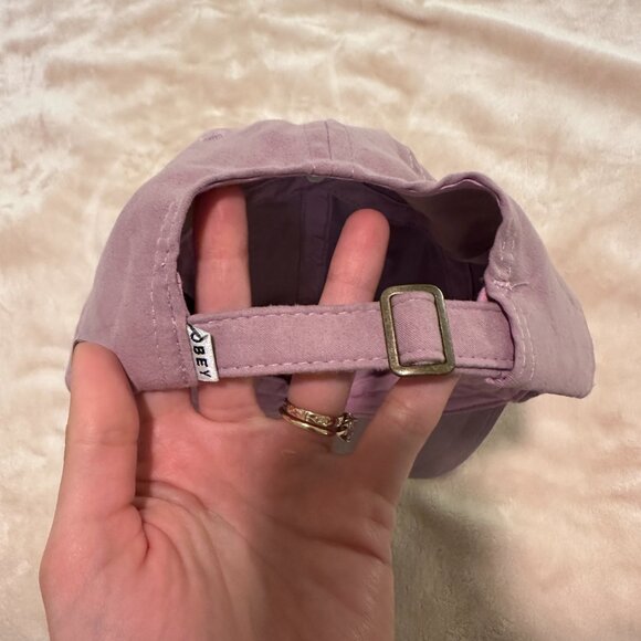 Obey Hat - Purple with Rose Patch - Picture 3 of 5